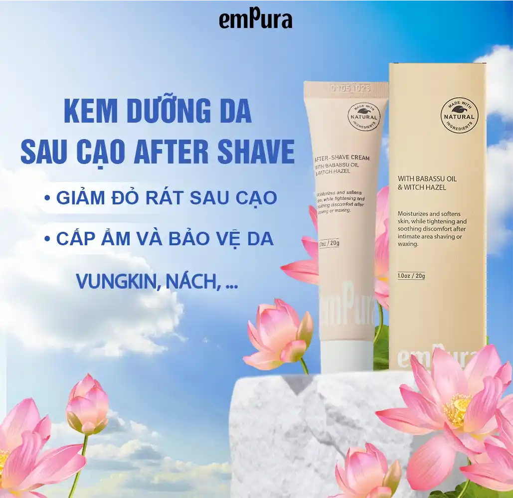 Kem dưỡng sau cạo/wax lông vùng kín empura
