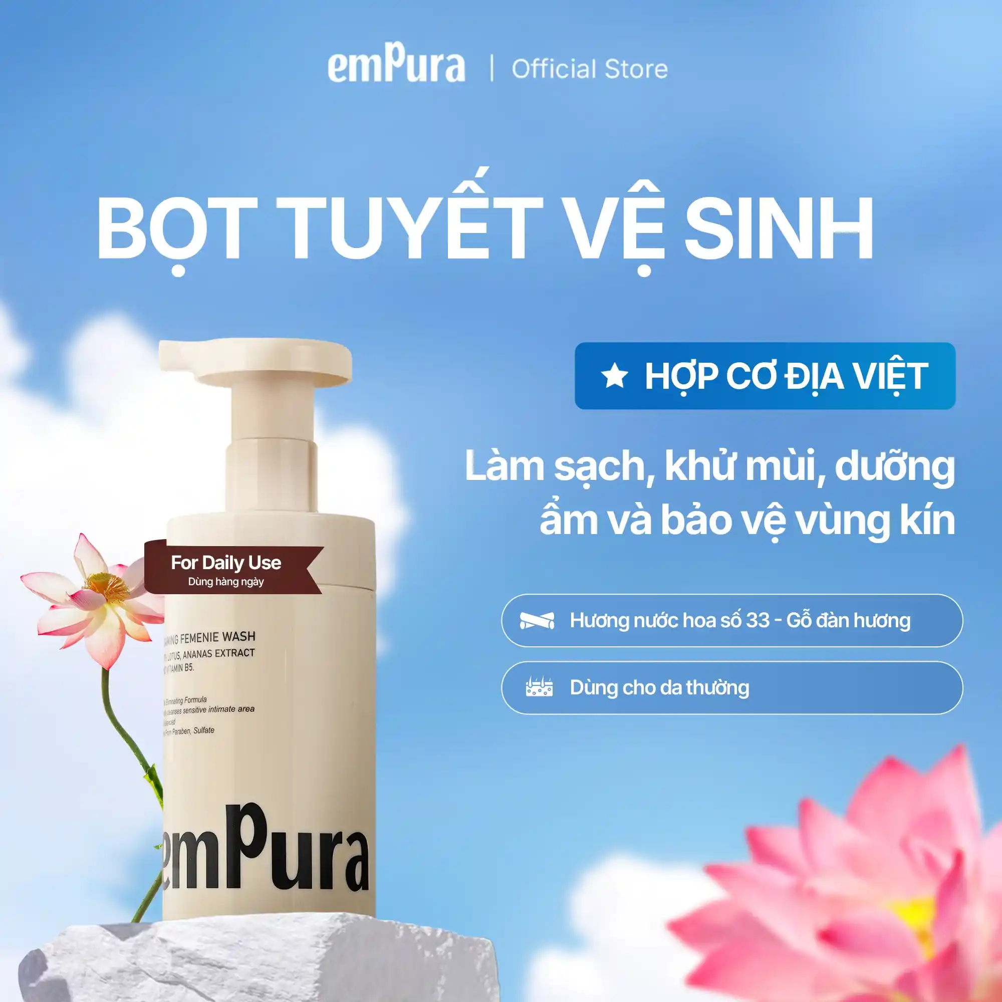 Dung dịch Vệ Sinh Dưỡng Ẩm 200ml EMPURA - ảnh phụ 3