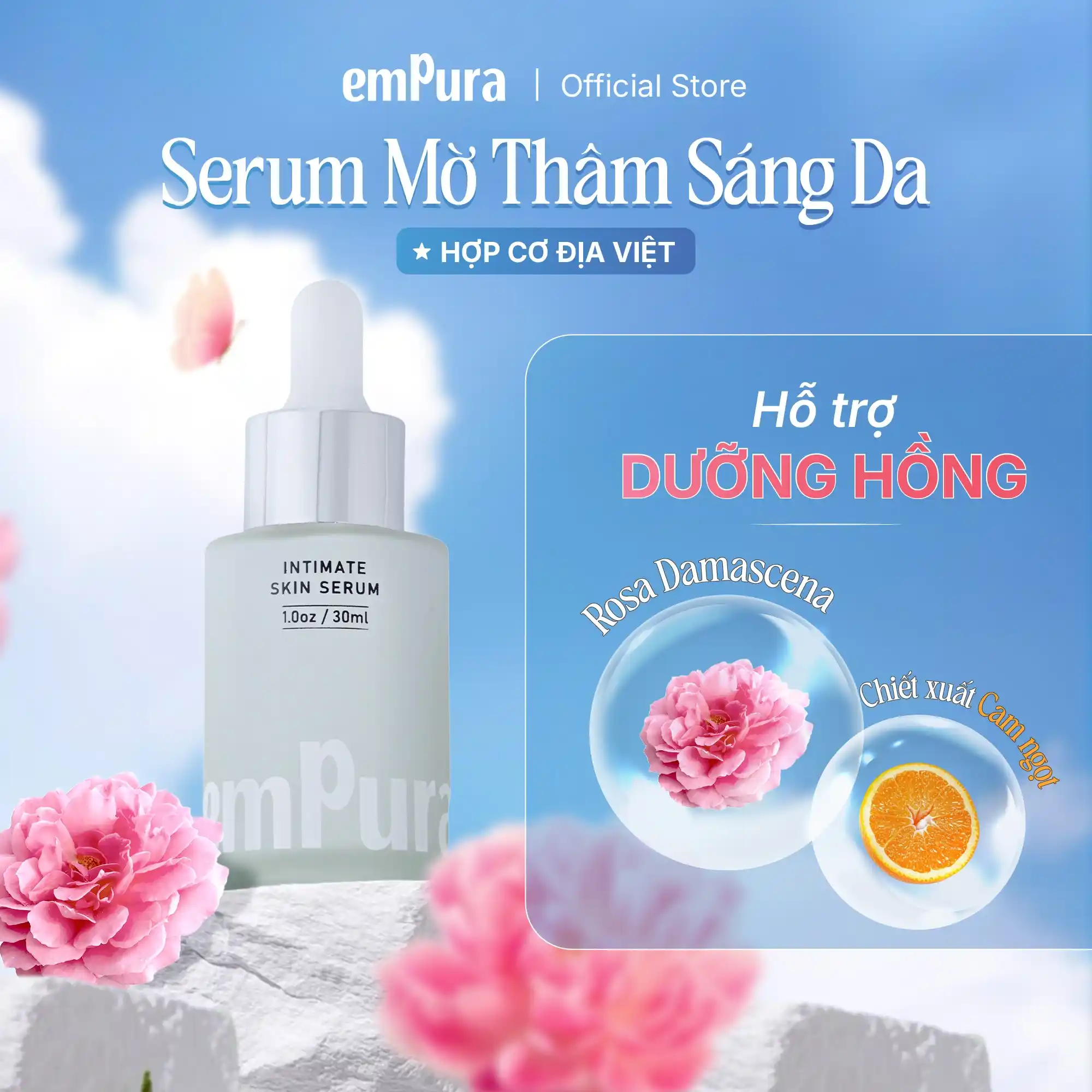 Combo Kem Dưỡng Ẩm 50ml & Serum Mờ Thâm, Sáng Da Vùng Kín 30ml EMPURA - ảnh phụ 6