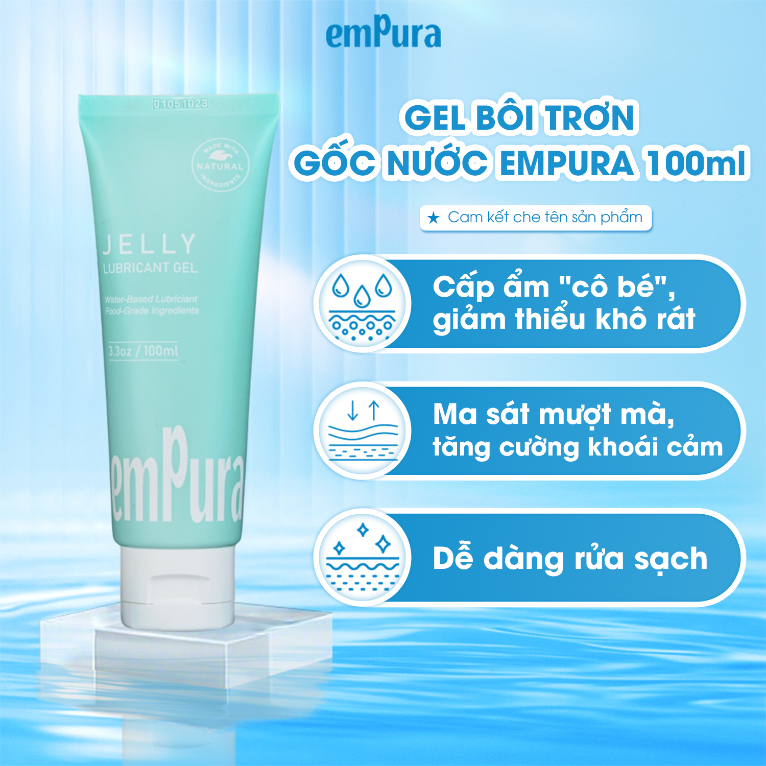Gel Bôi Trơn Quan Hệ Gốc Nước Jelly 100ml EmPura - ảnh phụ 1