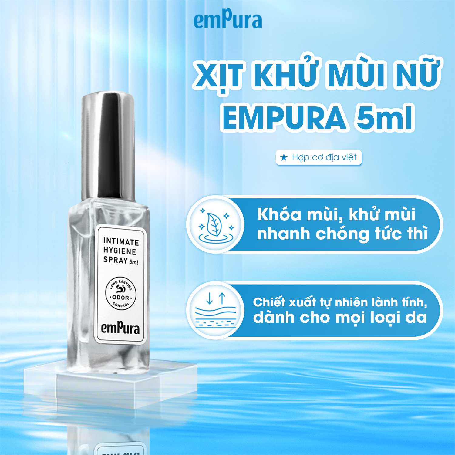 Xịt Khử Mùi, Khoá Mùi Vùng Kín 5ml EMPURA - ảnh phụ 1