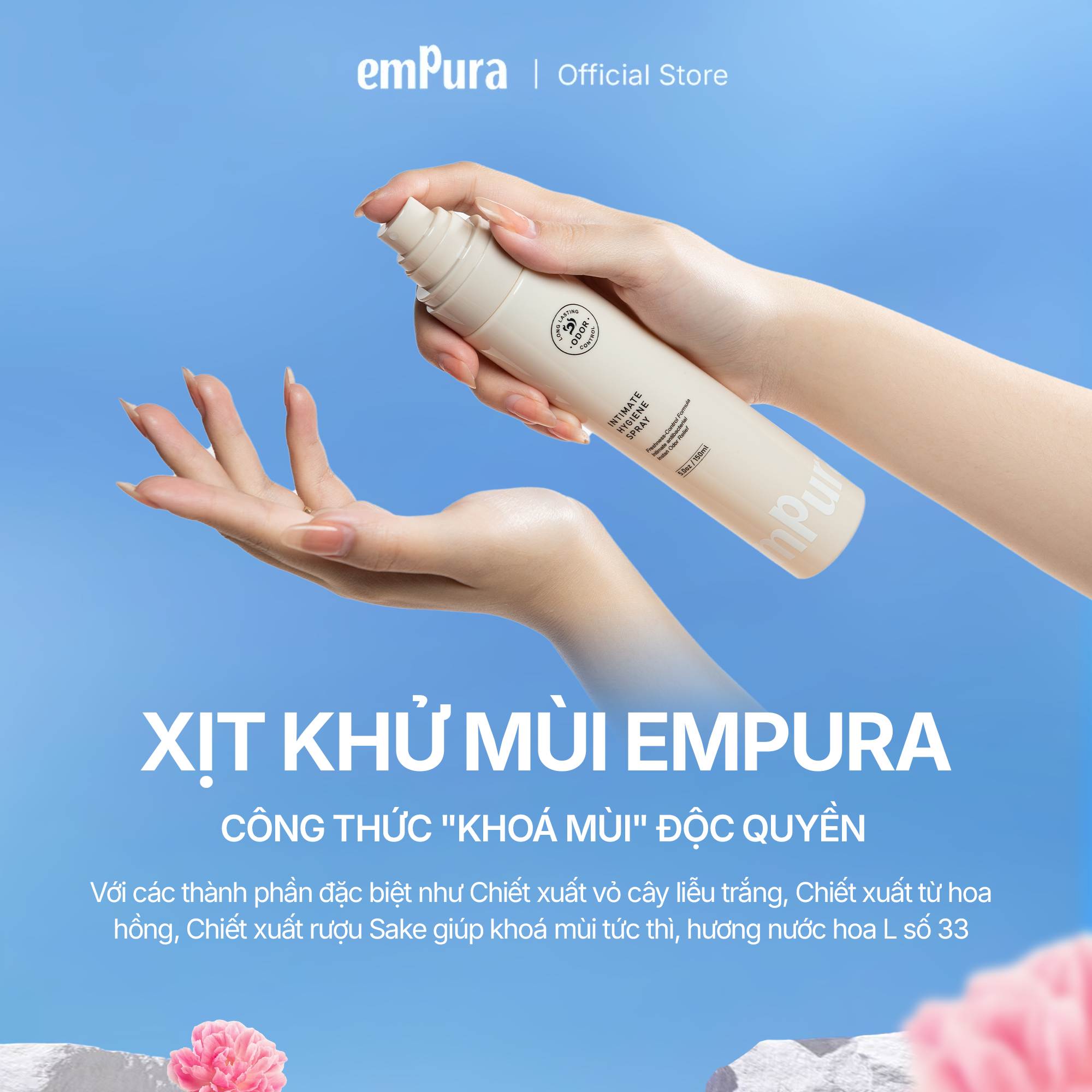 Xịt Khử Mùi, Khoá Mùi Vùng Kín 5ml EMPURA - ảnh phụ 3